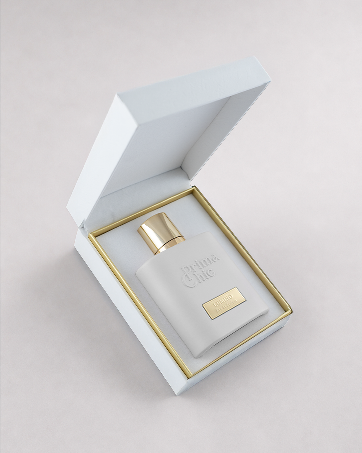 Lumino men's eau de parfum EDP 100ML by prima chic - bottle side angle, citrus amber perfume Dubai