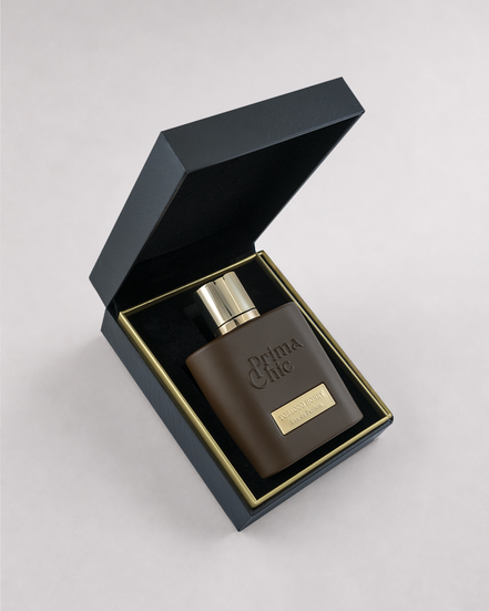 Tobacco Honey unisex eau de parfum 100ml by Prima Chic - bottle side angle, sweet smoky tobacco , perfume Dubai