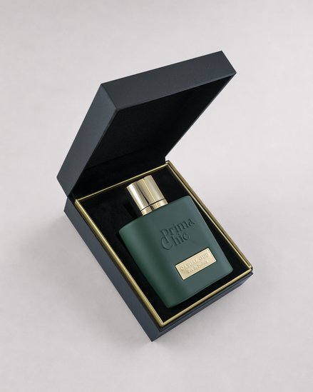 Casual Oud unisex eau de parfum 100ml by Prima Chic - bottle side angle, oud leather perfume Dubai