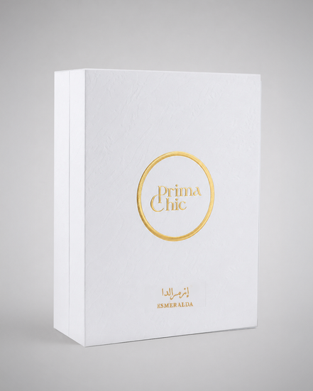 Esmeralda unisex eau de parfum 100ml by Prima Chic - lifestyle shot, fresh green rose perfume Dubai