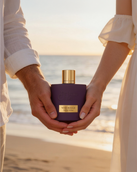 Prima Chic Vino Rouge unisex eau de parfum 100ml fragrance notes - Cinnamon & Pepper, Saffron & Jasmine, Leather & Oud