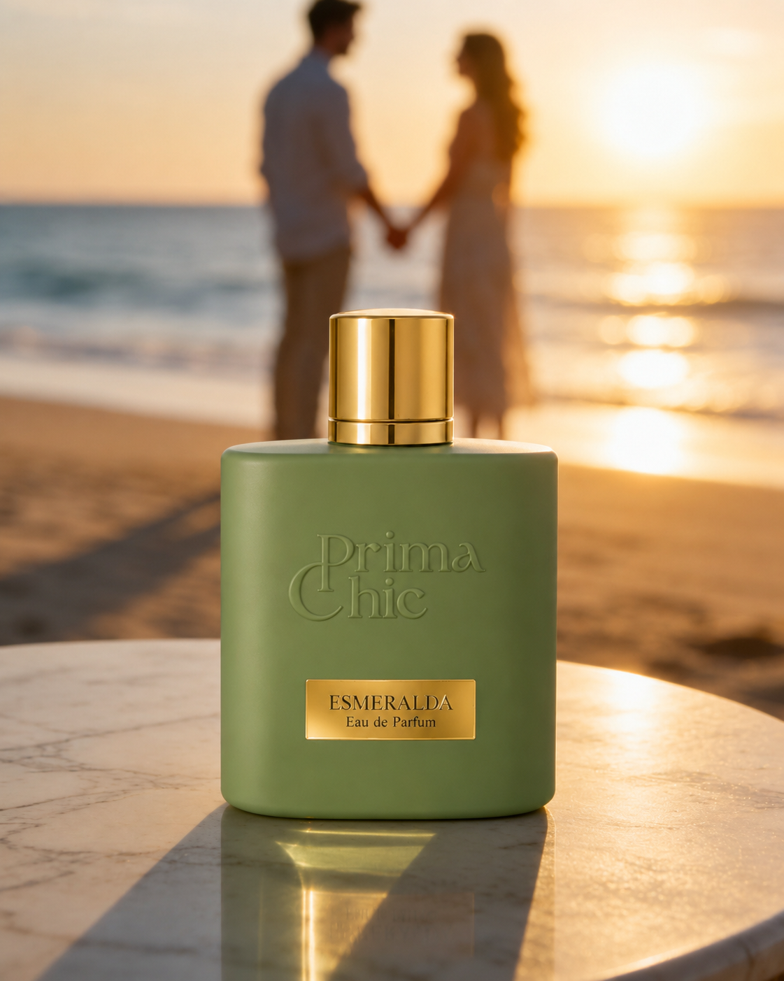 Prima Chic Esmeralda 100ml EDP gift box - fresh green rose unisex perfume, Dubai UAE
