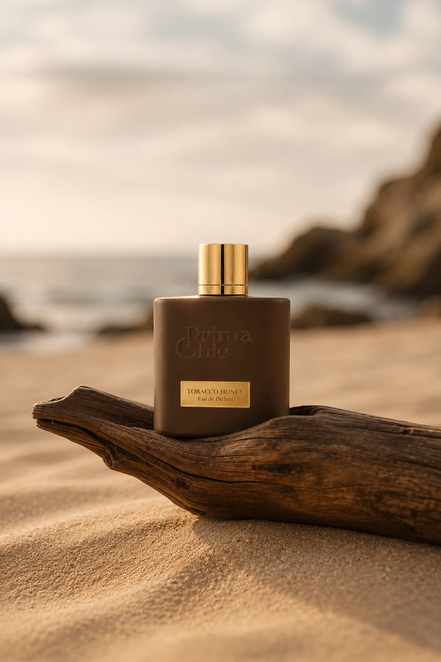 Prima Chic Tobacco Honey unisex eau de parfum 100ml fragrance notes - Honey & Vanilla, Patchouli, Smoked Oud & Tobacco