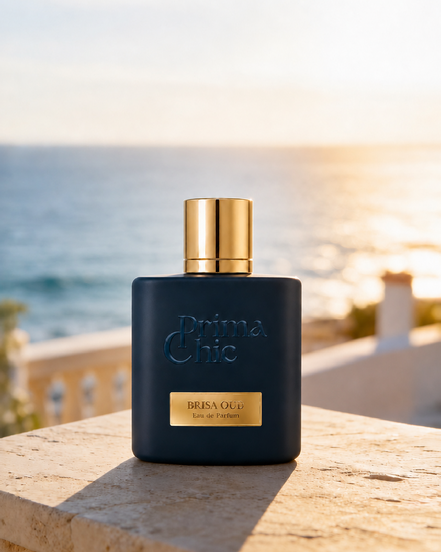 Prima Chic Brisa Oud eau de parfum key ingredients - spiced woody oud men's perfume, Dubai UAE