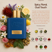 Prima Chic Sapphire 100ml EDP gift box - spicy floral oud unisex perfume, Dubai UAE