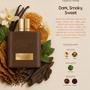 Prima Chic Tobacco Honey 100ml EDP gift box - sweet smoky tobacco unisex perfume, buy in Dubai UAE