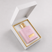 Ishaq women's eau de parfum 100ml by Prima Chic - bottle side angle, gourmand powdery perfume Dubai